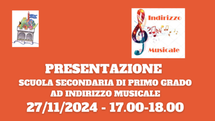 Scuola Secondaria di Primo Grado ad Indirizzo Musicale.