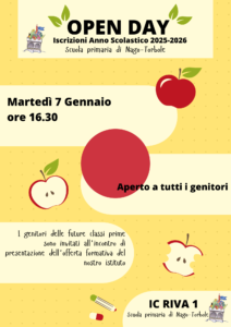 open day primaria nago 7 gennaio